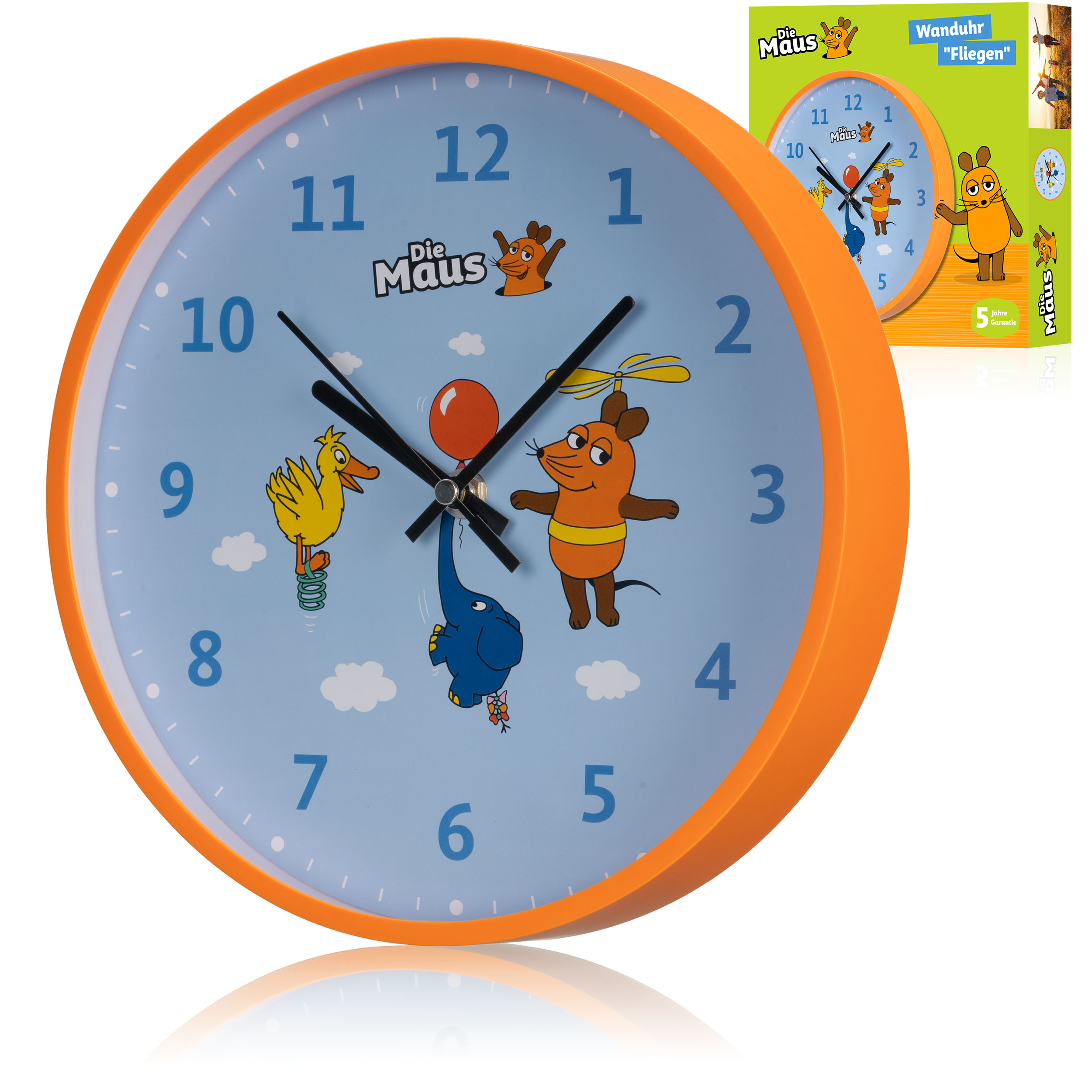 Horloge murale pour enfants DieMaus