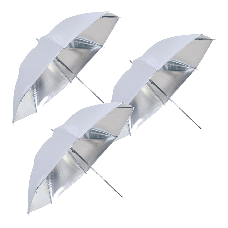 BRESSER SM-04 Parapluie réflecteur blanc/argenté 109cm - 3 pièces