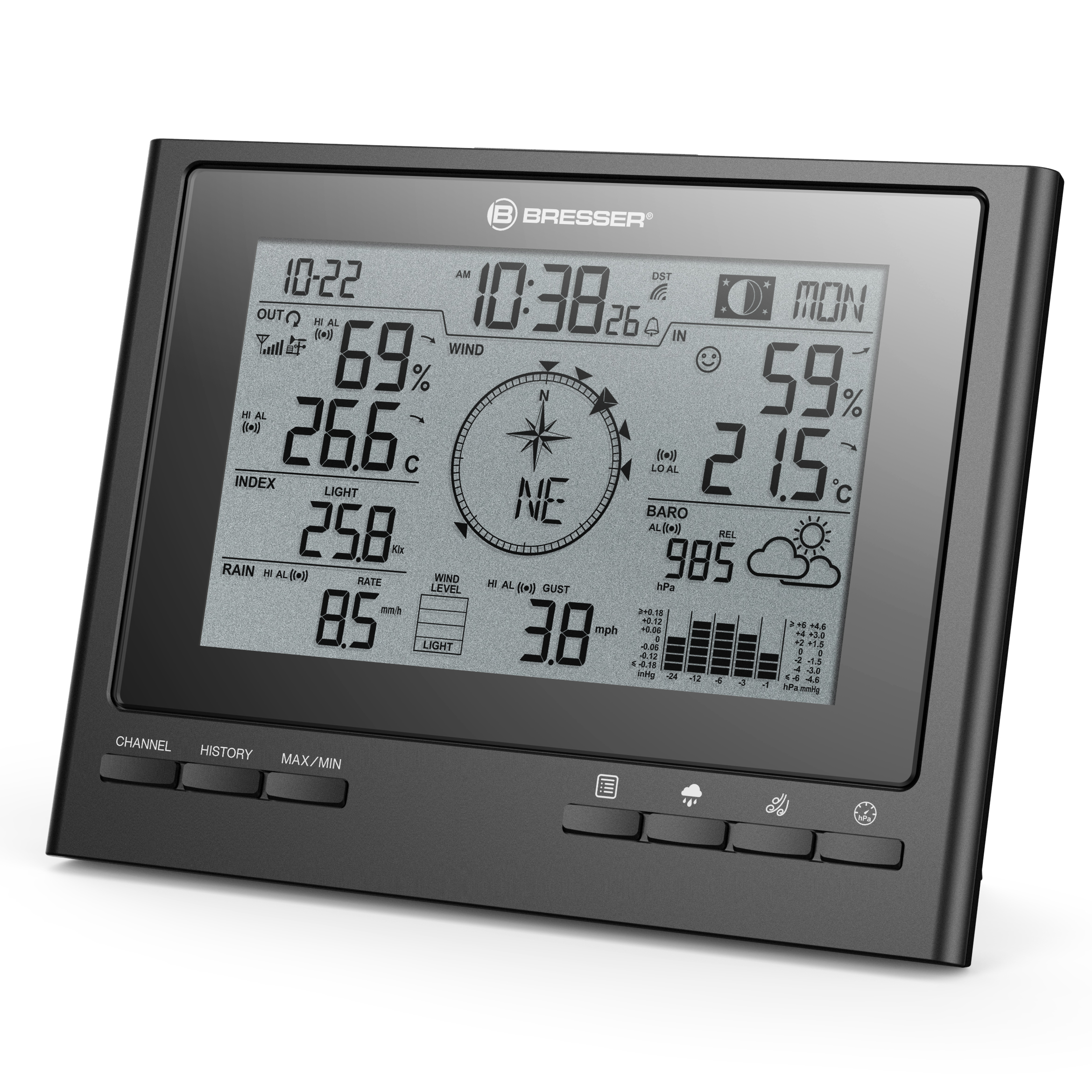 BRESSER Station Météo sans fil 7 en 1 ClimateScout