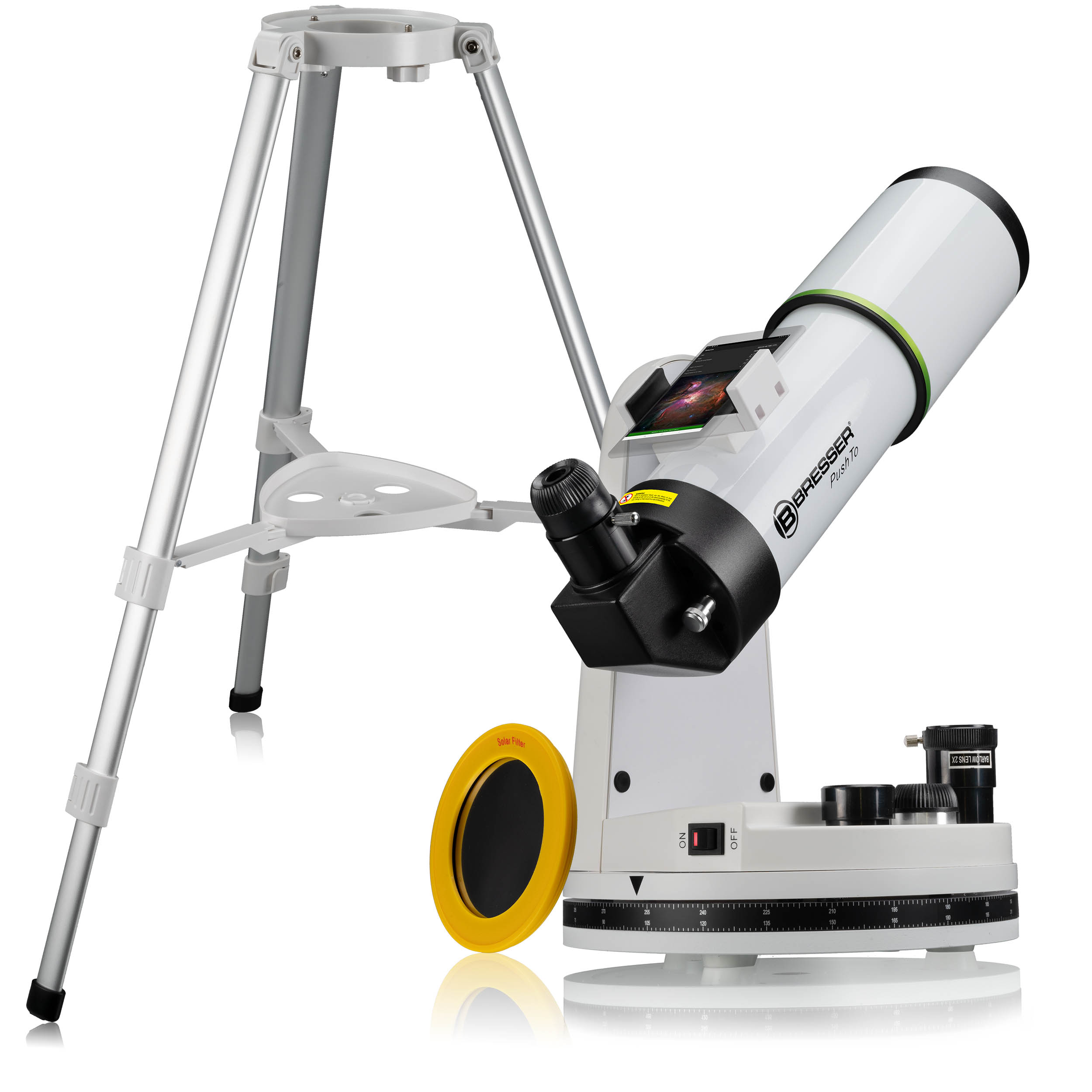 BRESSER PushTo AR-80/400 Smart-Télescope avec trépied