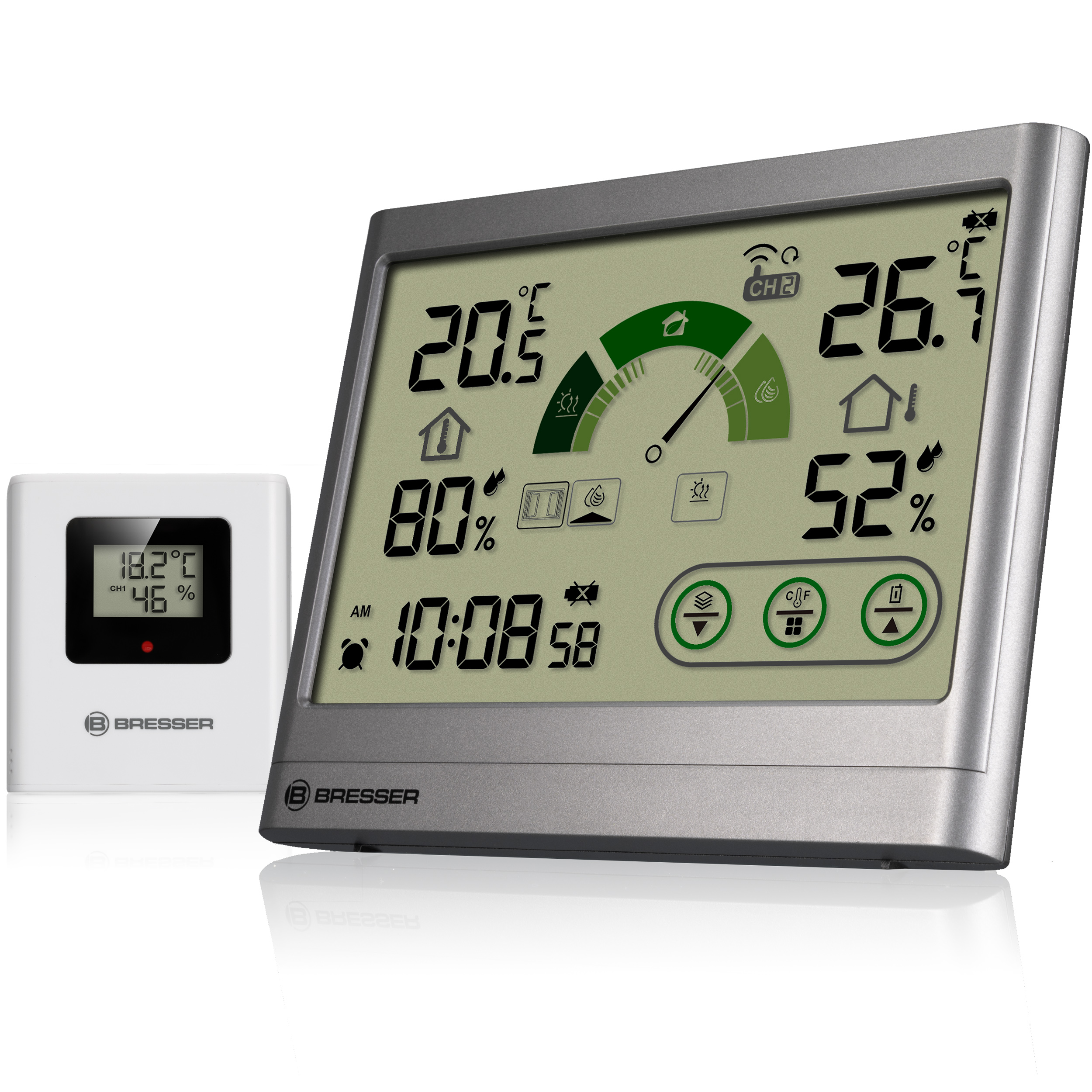 BRESSER Thermo-Hygrometer avec recommandation de ventilation VentAir H