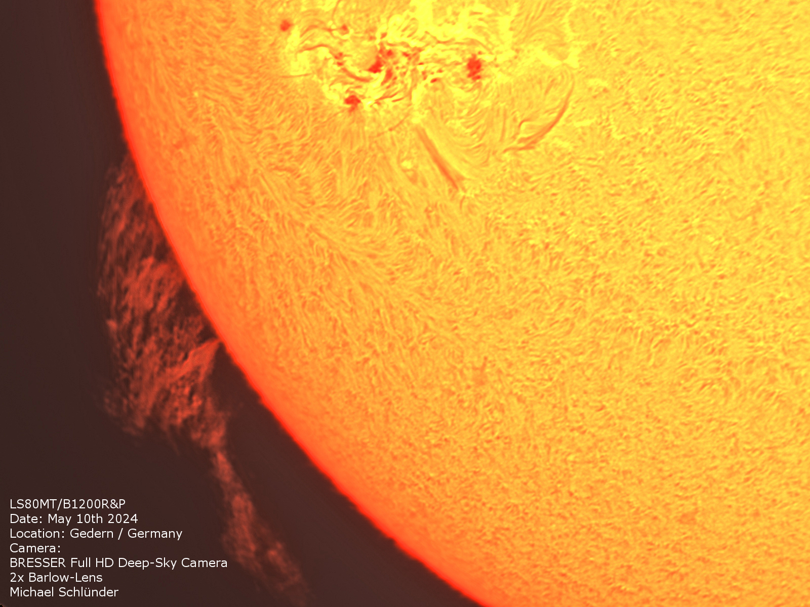 LUNT LS80MT/B1800R&P Télescope APO polyvalent pour le soleil + le ciel étoilé