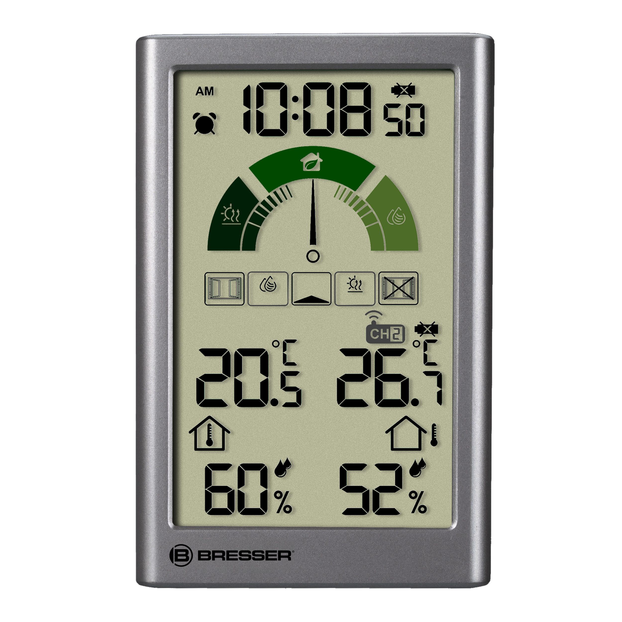 BRESSER Thermo-Hygromètre avec recommandation de ventilation VentAir V