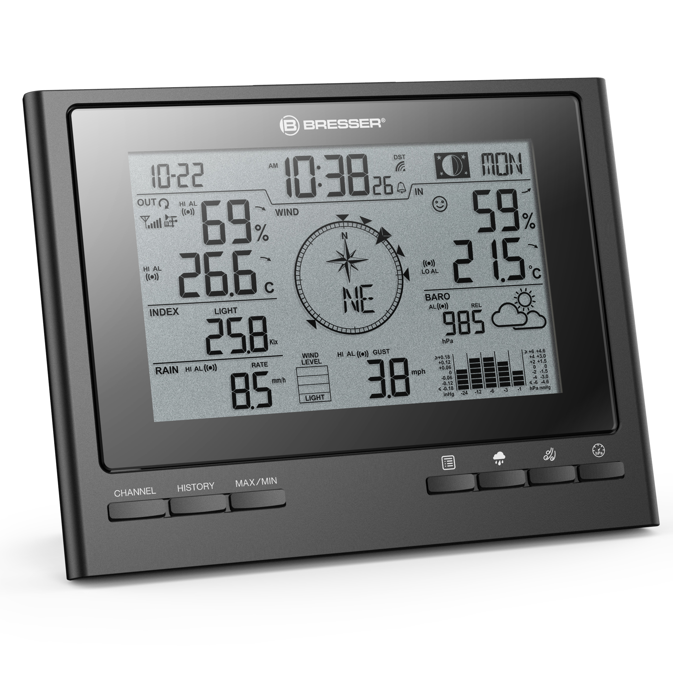 BRESSER Station Météo sans fil 7 en 1 ClimateScout