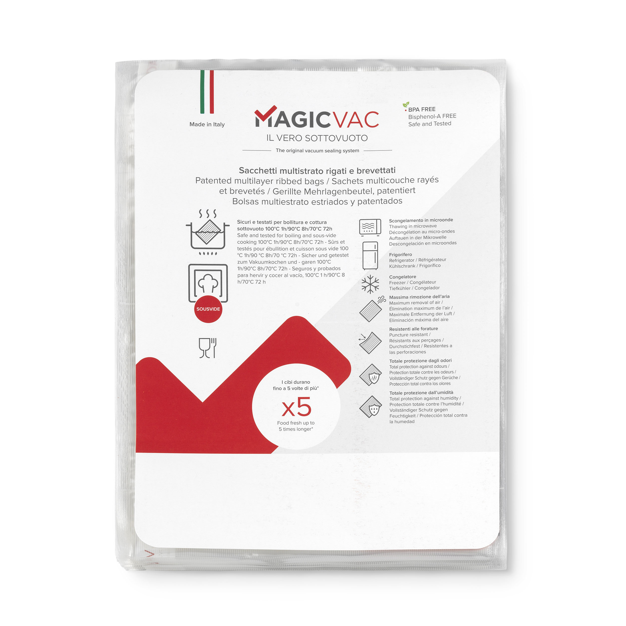 MAGICVAC Sacs Sous Vide avec étiquette 30x40 cm 50pcs